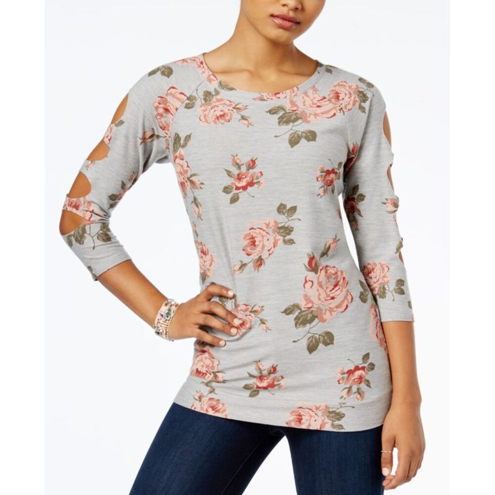 Almost Famous Juniors Cutout Sleeve Tunic